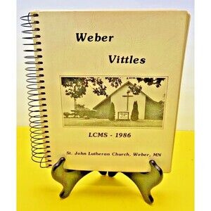 Cooking Cook Book Weber Vittles Minnesota Recipes St. John Lutheran Church 1986